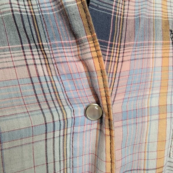 Wrangler Women’s Western Plaid Pearl Snap Shirt Size S | Long Sleeve Rodeo - Picture 4 of 12